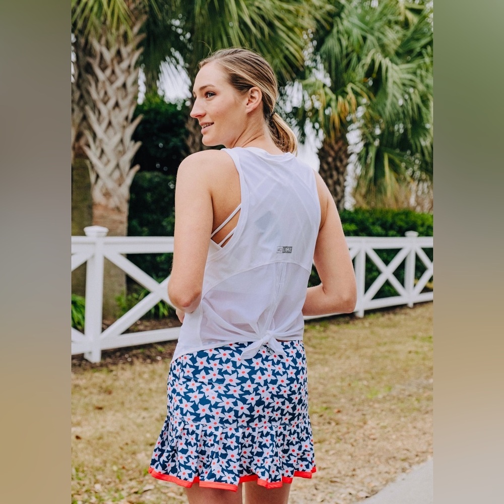 40 Lime Floral Athletic Skort - Picture 7 of 7